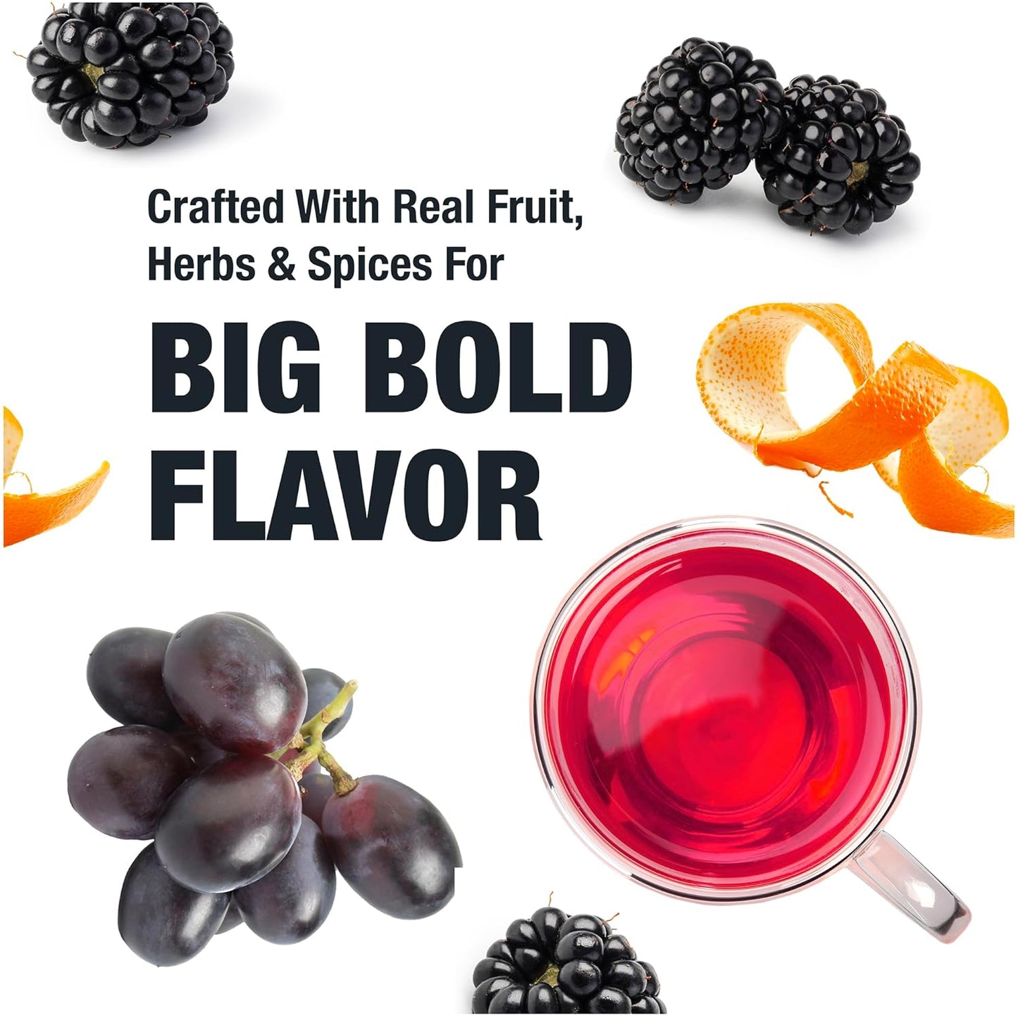 Tiesta Tea - Grape Escape, Loose Leaf, Juicy Grape Herbal, Non-Caffeinated Fruit Tea, Make Hot or Iced Up to 200 Cups, 16 oz Resealable Bulk Pouch