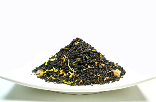 Peach Apricot Iced Tea, Ceylon Black Loose Leaf Tea blended with the essence of Apricot and Peach – 8 Oz Bag