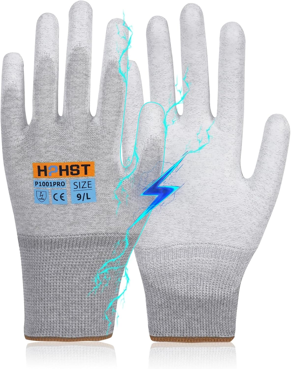 PU Coated Safety Work Gloves, 12 Pairs Work Gloves Mechanic Working Seamless Knit Glove with Polyurethane Coated Smooth