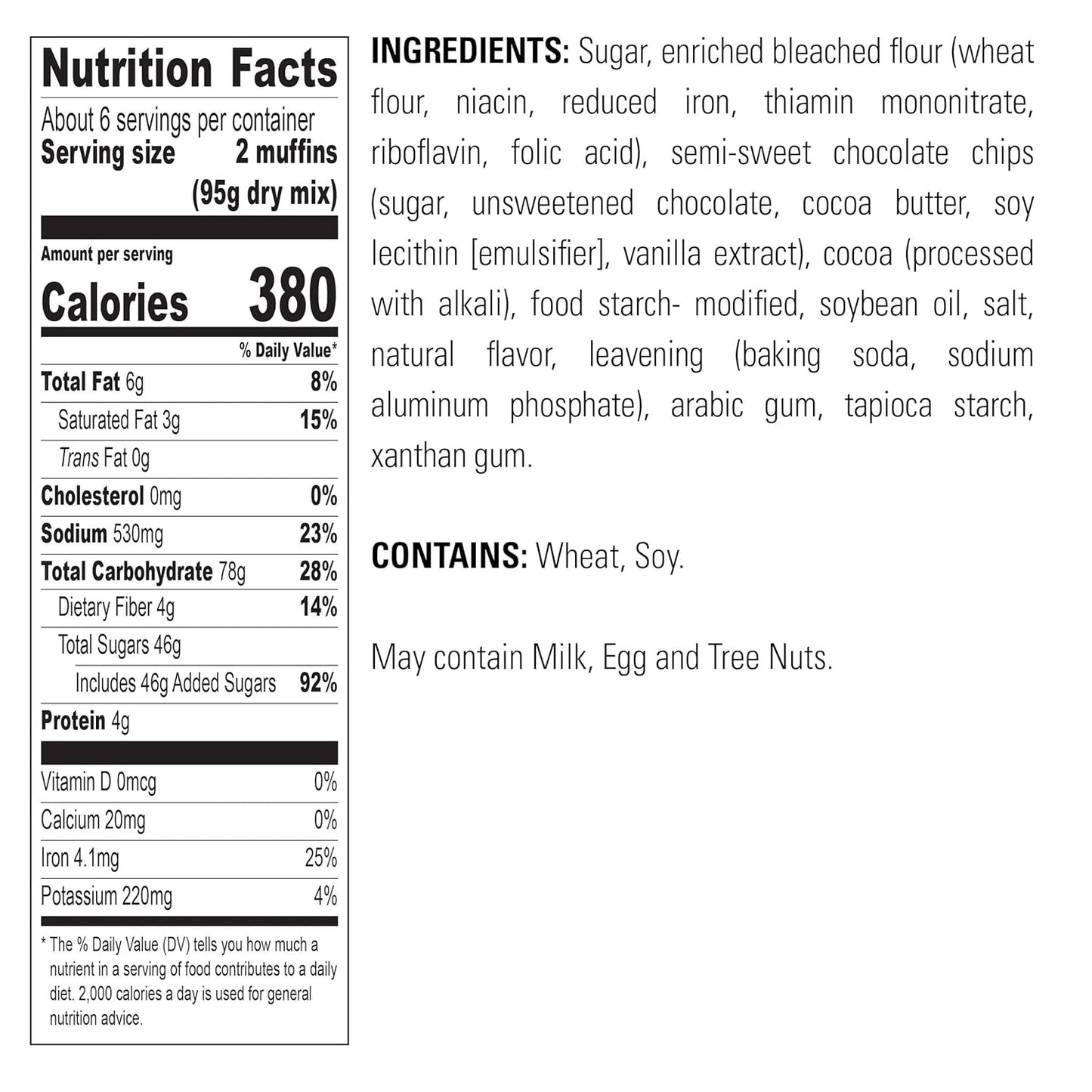 Krusteaz Muffin Mix, Double Chocolate Muffin Mix, Made with Real Chocolate Chips & No Artificial Flavors, Colors or Preservatives, 20 Ounce Box (Pack of 3)