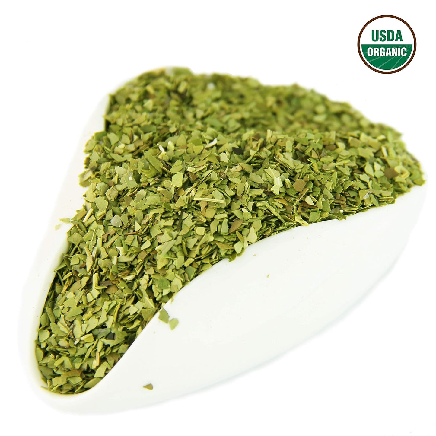 Yerba Mate Tea 1LB (16Oz) HI-CAFFEINE 100% CERTIFIED Organic SUPER-GREEN Yerba Mate | NO Dust | FRESH - NEVER Aged (Ilex Paraguariensis) | Brazilian Rain Forest Grown from U.S. Wellness Naturals