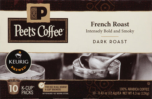 Peet’s Coffee French Roast K-Cup Coffee Pods for Keurig Brewers, Dark Roast,10 Count (Pack of 6)