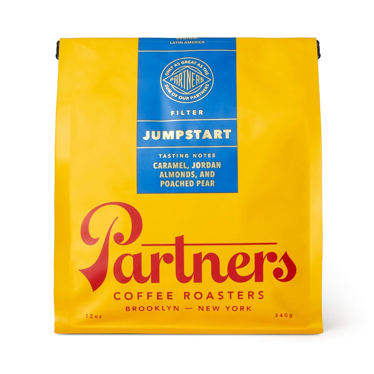 Partners Coffee Roasters, Jumpstart Blend, Whole Bean Coffee - 12 Ounce - Medium