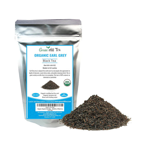 Organic Earl Grey Tea, A classic blend that has a high-grade earthy base black tea – 4 Oz Bag
