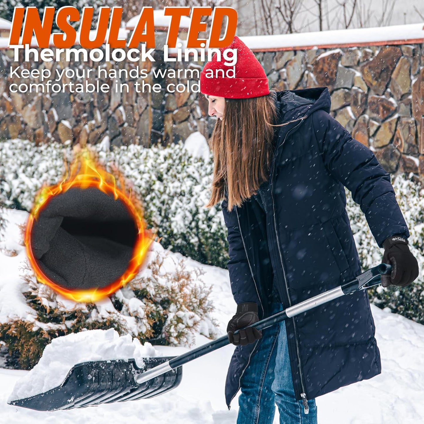 HANDLANDY Work Gloves for Men & Women, Utility Mechanic Working Gloves Touch Screen, Flexible Yard Work Gloves