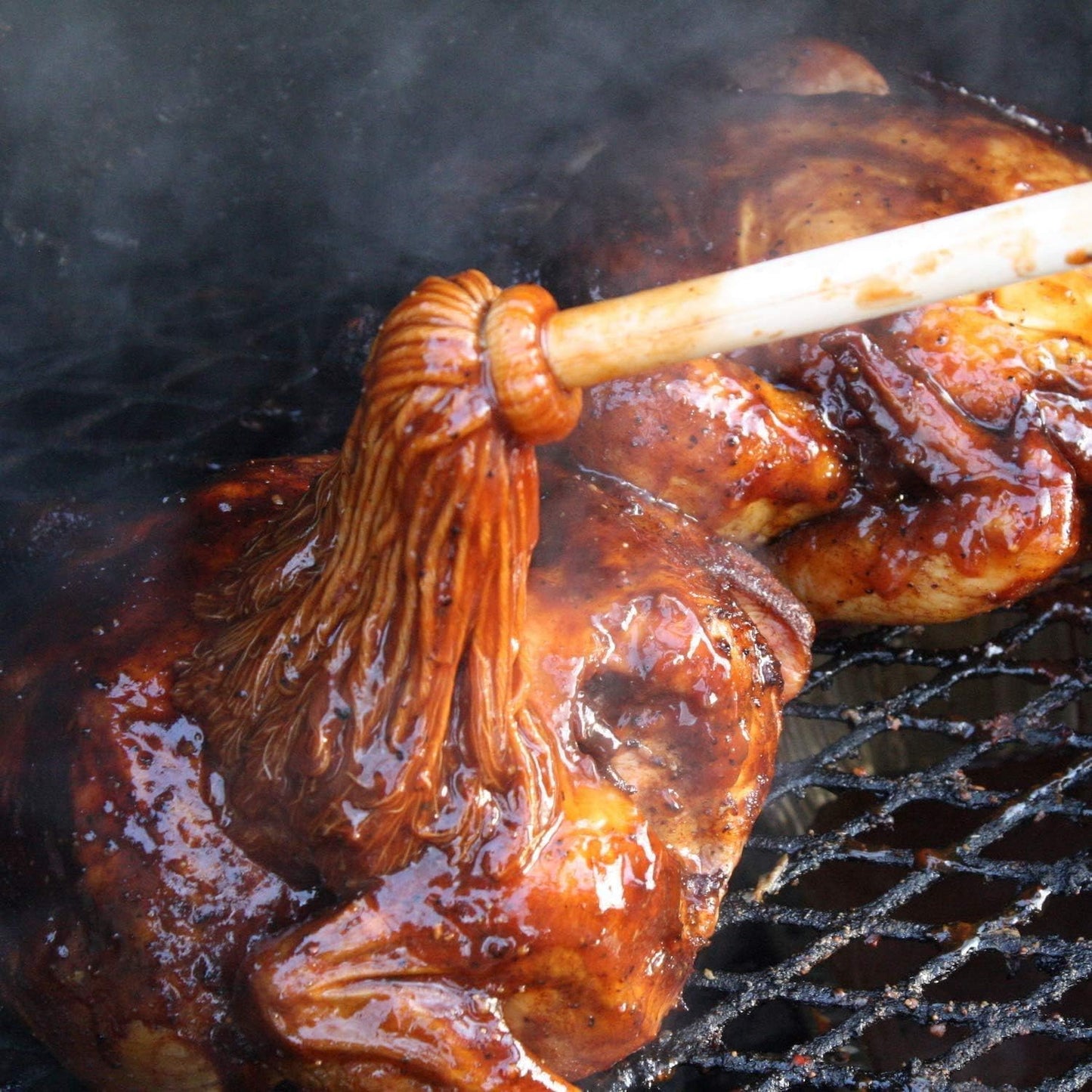Better Grillin BBQ Bastin Mop Basting Barbecue Brush/Mop Easily Applies Marinades, Sauces, Washes Out, 16in Handle, 2pk