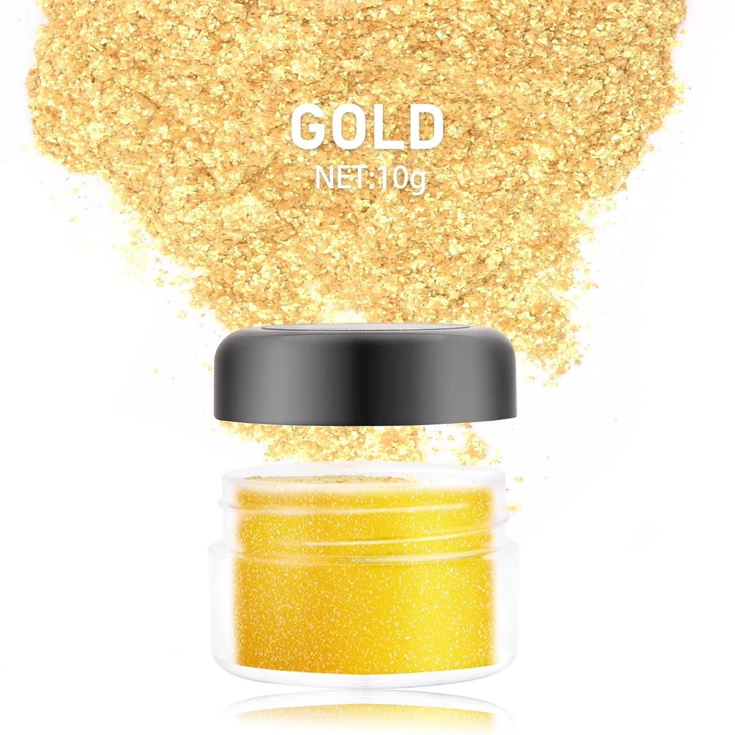Edible Glitter - 10g Luster Dust Edible Food Grade Coloring Glitter for Cake Decorating, Baking, Drinks - Shimmer Dust Powder, Metallic Color Dusting Powder for Icing, Fondant, Candy, Cookie (Gold)