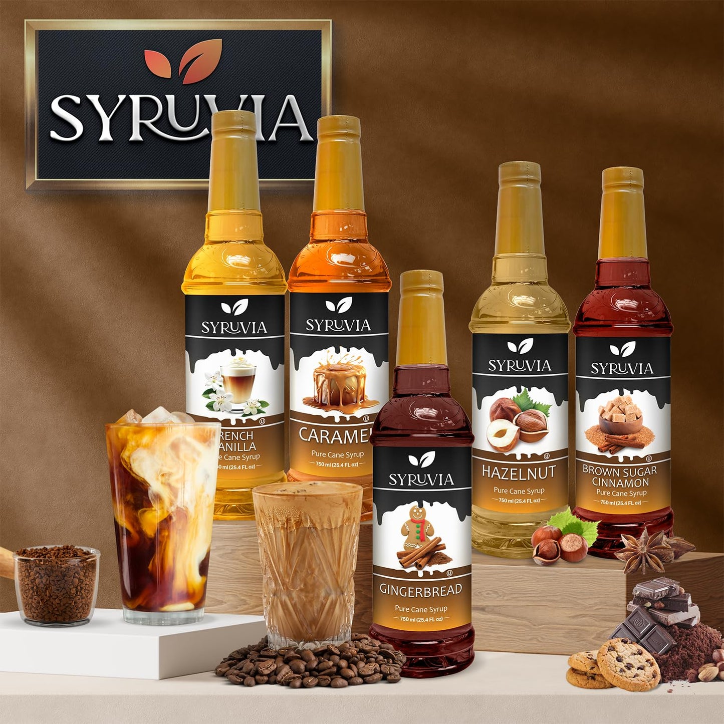 Syruvia White Chocolate Syrup for Coffee 25.4 Ounces White Chocolate Coffee Syrup