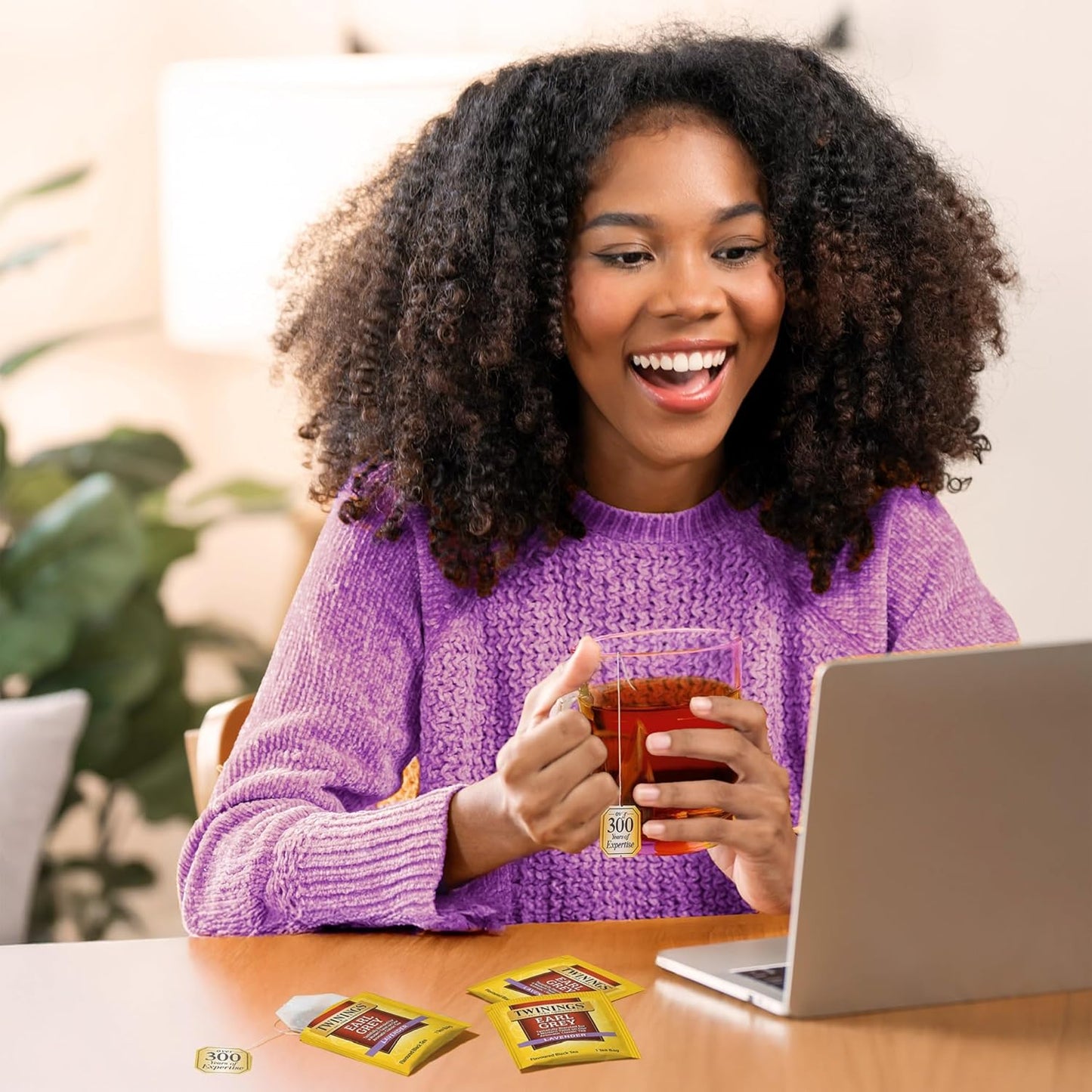 Twinings Earl Grey Lavender Black Tea Individually Wrapped Bags, 20 Count (Pack of 1), Citrus, Bergamot & Floral, Caffeinated, Enjoy Hot or Iced, 20 Teabags