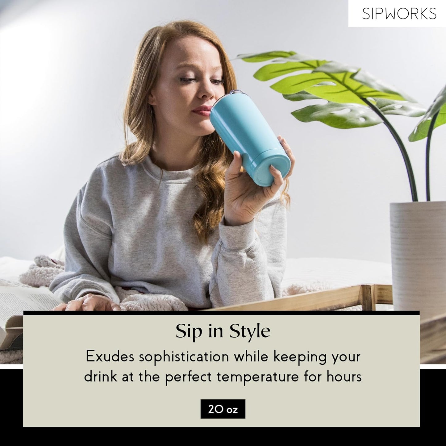 Stainless Steel Coffee Tumblers with Lids - 20z Double Walled Vacuum Insulated for Hot & Cold Drinks - Spill Resistant Travel Tumbler - Midnight Black