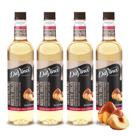 DaVinci Gourmet Classic Toasted Hazelnut Syrup, 25.4 Fluid Ounces (Pack of 4)