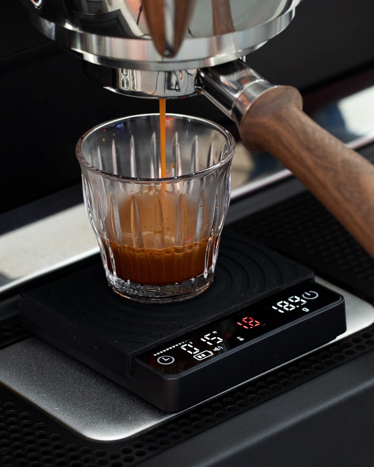 54mm Breville Coffee Tamper Set – Rosewood Tamping Station, Calibrated Tamper, Distribution Tool, Bottomless Portafilter & Digital Espresso Scale
