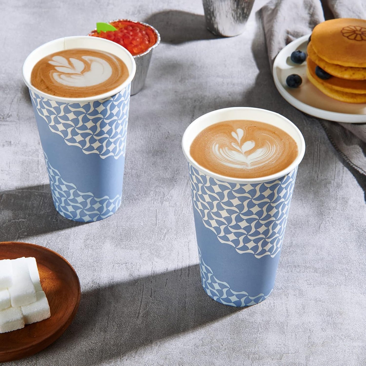 MUCHII 16 oz Paper Coffee Cups, Disposable Paper Cups 210 Count, Disposable Paper Cups for Hot Beverage, Paper Drinking Cups Big for Home use, Office, Restaurant and Events