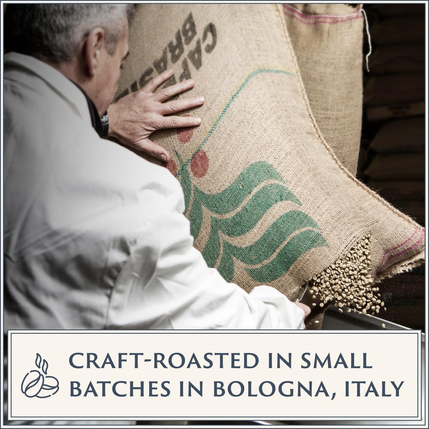 Filicori Zecchini Italian Espresso Beans – Whole Bean Coffee Medium Roast Arabica & Robusta Blend – Low Acidity, Slow Roasted – Delicato 340g