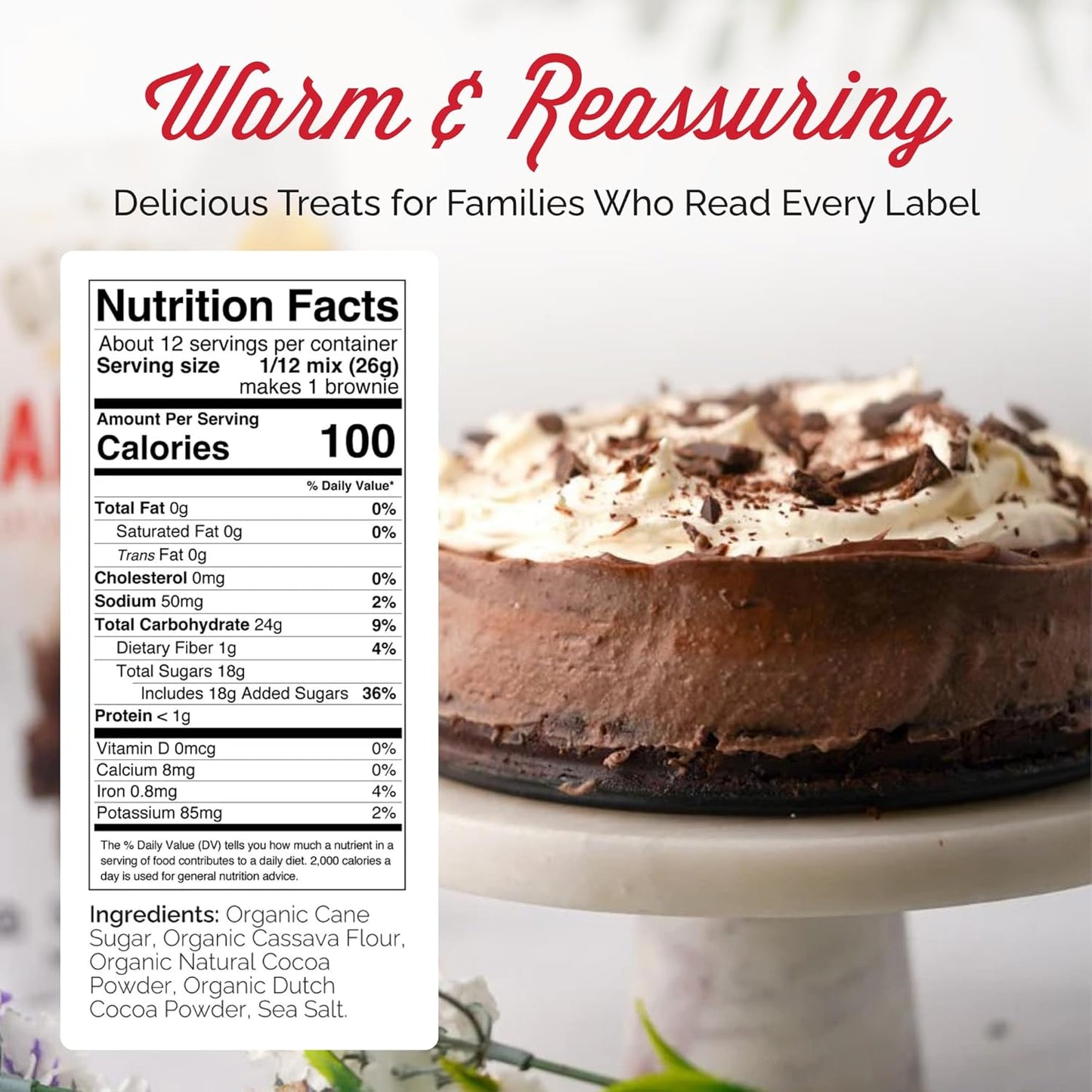 Otto's Naturals Grain-Free Paleo Double Chocolate Brownie Mix 11.1 Oz. 6 Pack, Top 9 Allergen-Free, Organic Cassava Flour, Gluten Free, Non-GMO, Vegan