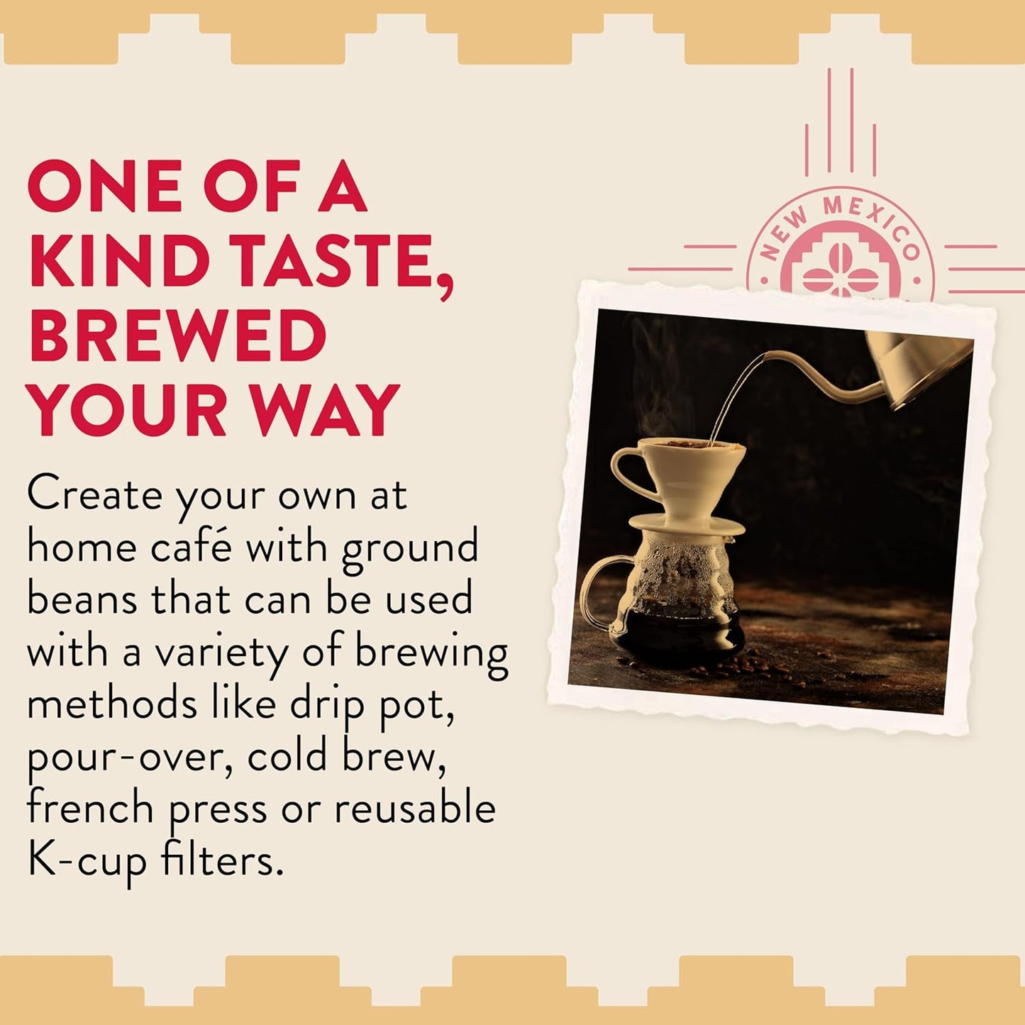 New Mexico Piñon Piñon Fudge Ground Coffee Medium Roast 100% Brazilian Arabica, Naturally Flavored Rich Chocolate & Nutty Scoop & Brew Grounds - 2 Lb Bag