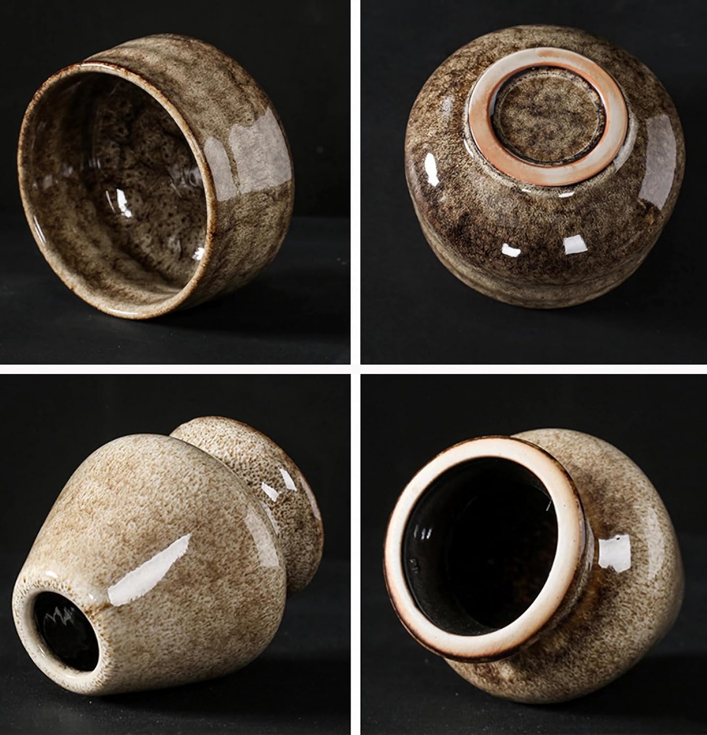 Japanese Matcha Tea Set (7pcs) - Matcha Whisk and Bowl, Whisk Stand (Chasen Holder), Scoop, Starter Making Kit for Matcha Tea Ceremony (Kiln Glaze-White)