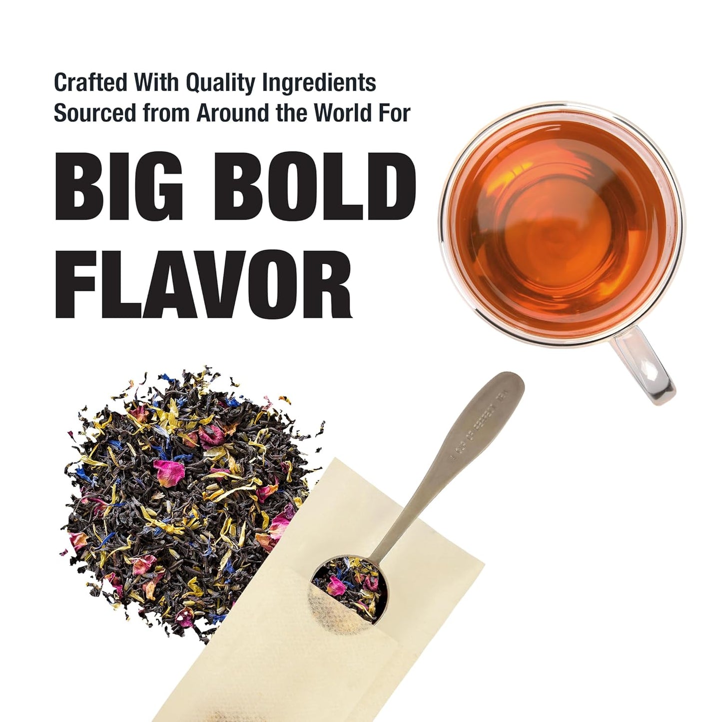 Tiesta Tea - Victorian Earl Grey, Loose Leaf, Floral Earl Grey Black Tea, Premium Blend, High Caffeinated Black, Make Hot or Iced Brews Up to 200 Cups, 16oz Resealable Bulk Pouch