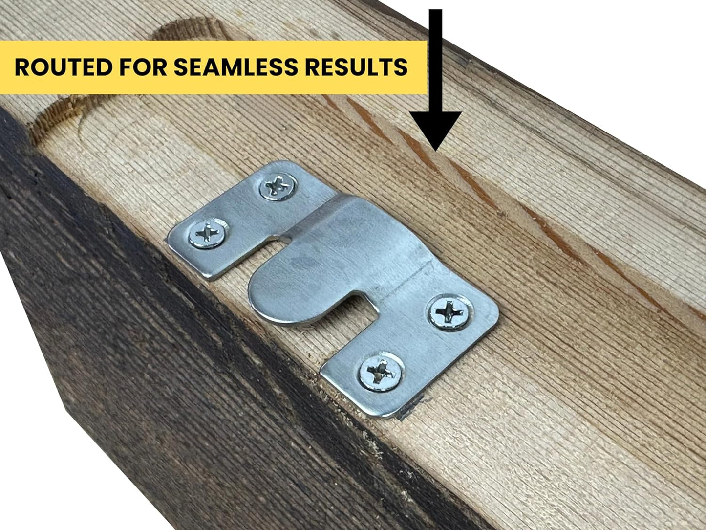 Modern Timber Craft Reclaimed Wood Floating Wall Shelf | Solid Rustic American Barnwood, Floating Shelf Brackets | 2.75" Thickness | 24" L x 7" D, Unfinished, Planed and Sanded, 2 Pack