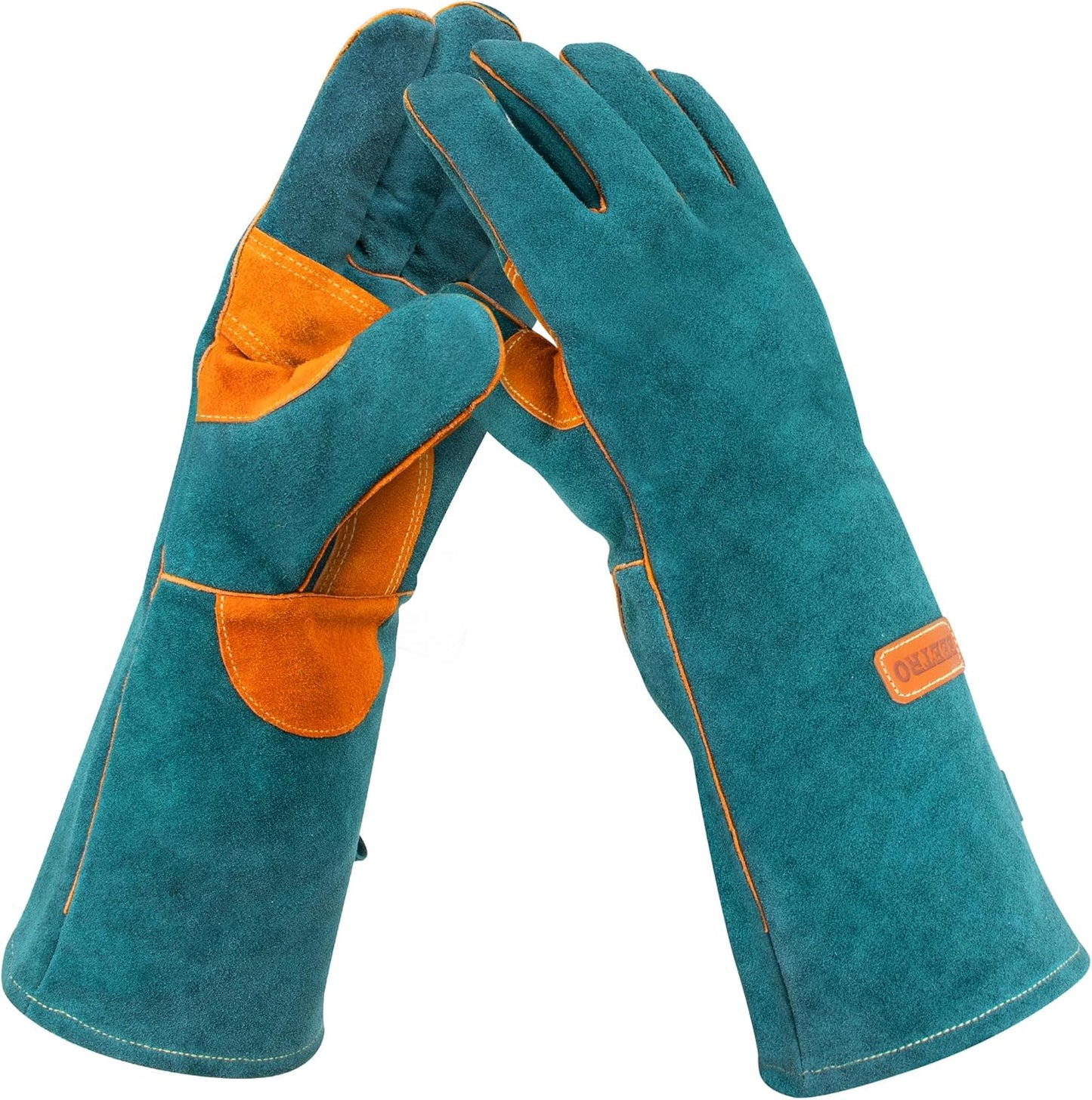 BEETRO 932℉ Heat Resistant Forge/Mig/Stick Welding Gloves for Oven/Grill/Fireplace/Furnace/Stove/Pot Holder/Wood Burner