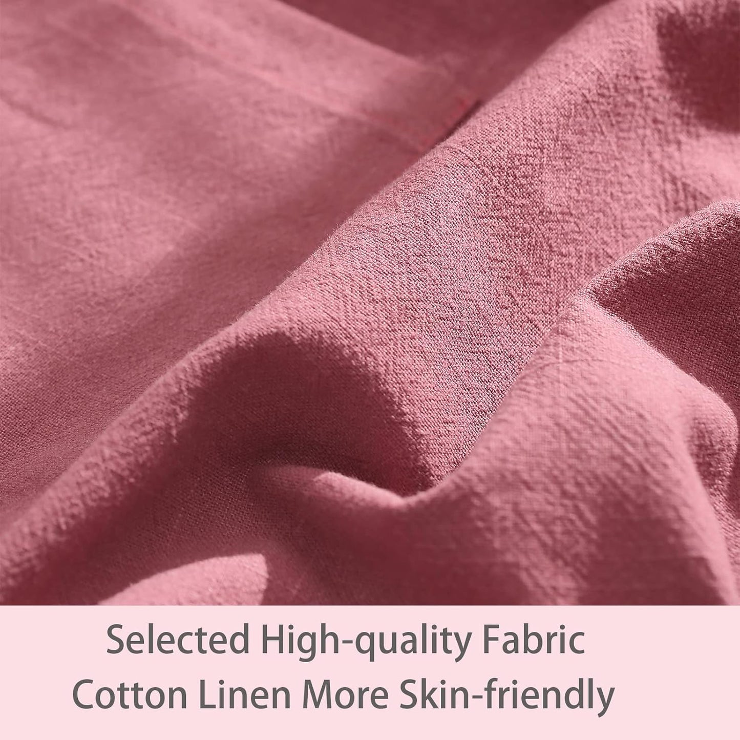 Soft Cotton Linen Apron for Women - Non-tie Cross Back Apron with Pockets, Great for Florist and Kitchen