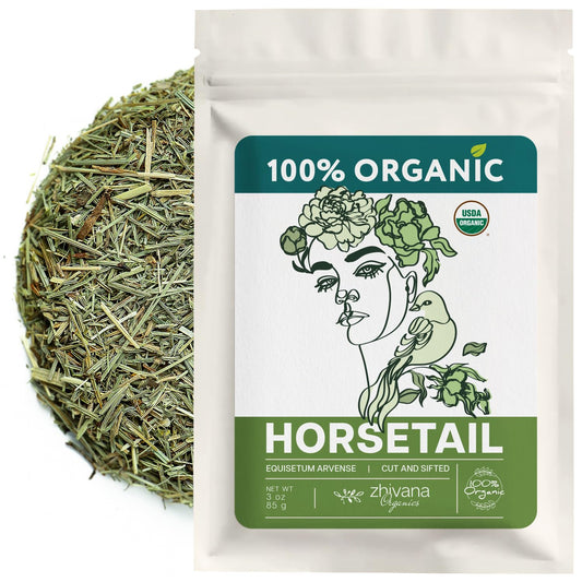 Organic Horsetail (4 oz.) (Equisetum arvense) – Loose Dried Herb – Edible Grade for Tea, Infusions & Herbal Blends