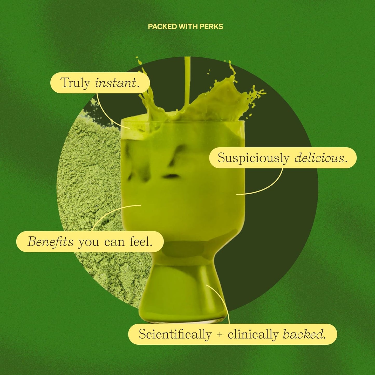 Clevr Blends Organic Honey Vanilla Matcha SuperLatte, Instant Ceremonial Grade, Superfood Powder Blend, Oat Milk, Lions Mane, Reishi Mushroom, Coconut Cream, Ashwagandha, Serve Hot or Iced (14 Lattes)