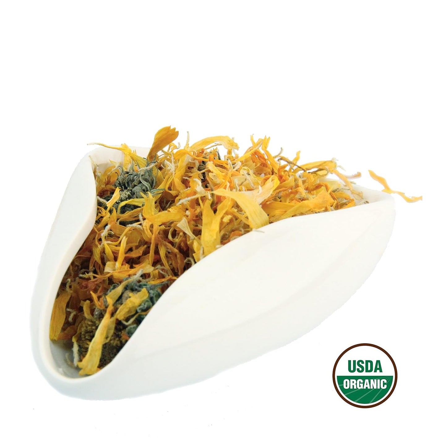 Calendula Tea 1LB (16Oz) 100% CERTIFIED Organic Whole Flower Calendula Herbal Tea (Calendula Officinalis), Caffeine Free in 1 lbs. Bulk Resealable Kraft BPA free Bags from U.S. Wellness