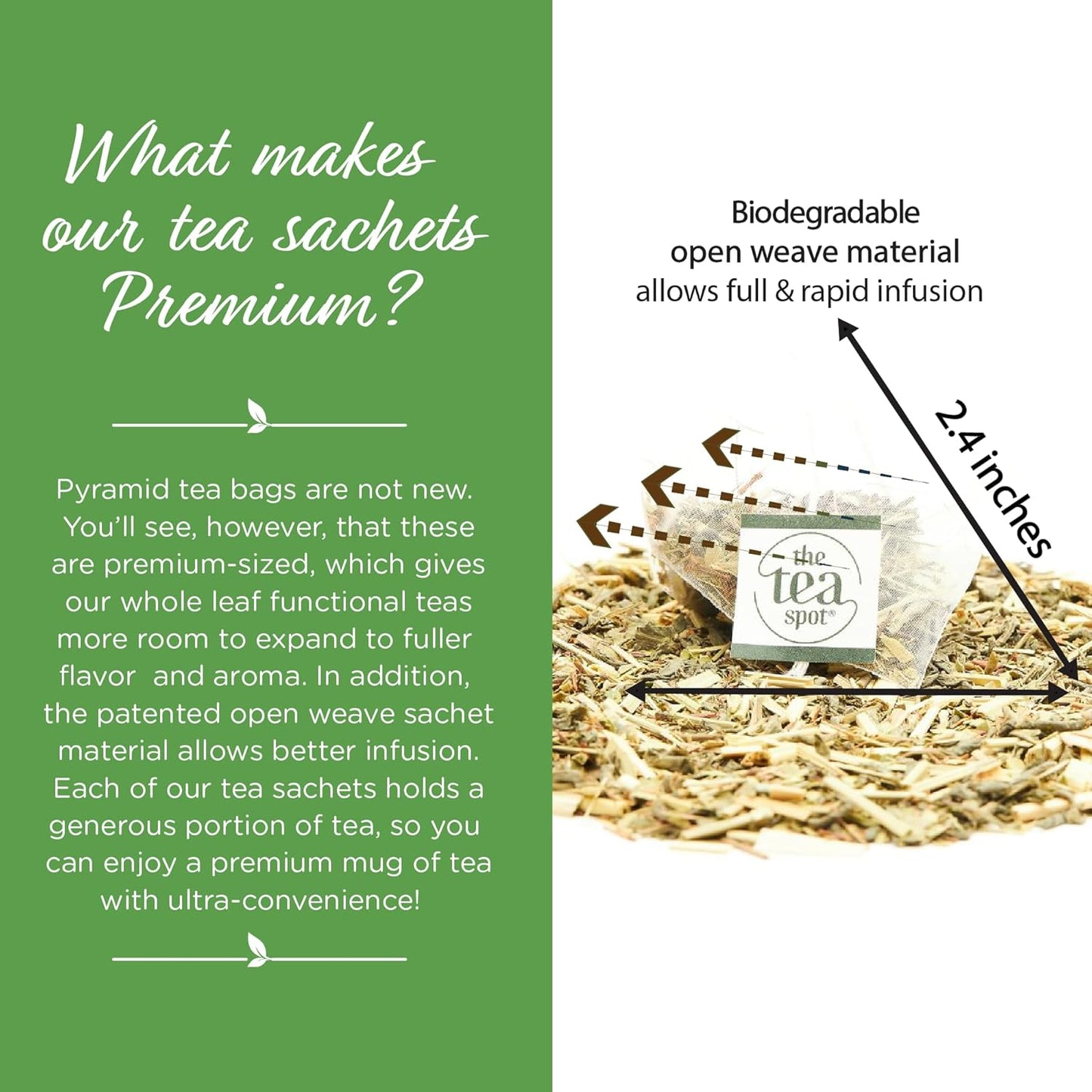 The Tea Spot Organic Keep Fit Green Tea with Yerba Mate and Matcha for Metabolic Support | Blend of Green Tea, Matcha, Yerba Mate, Rooibos, Lemongrass and Lemon Flavor | Caffeine-Free 15 Tea Bags