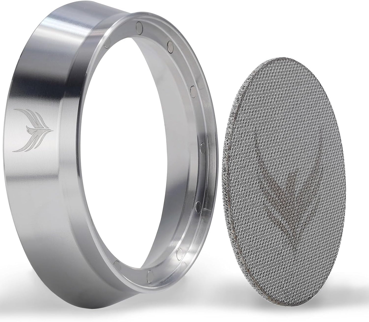 Stainless Steel 58mm Dosing Funnel and Espresso Puck Screen Set For 58 mm Portafilter