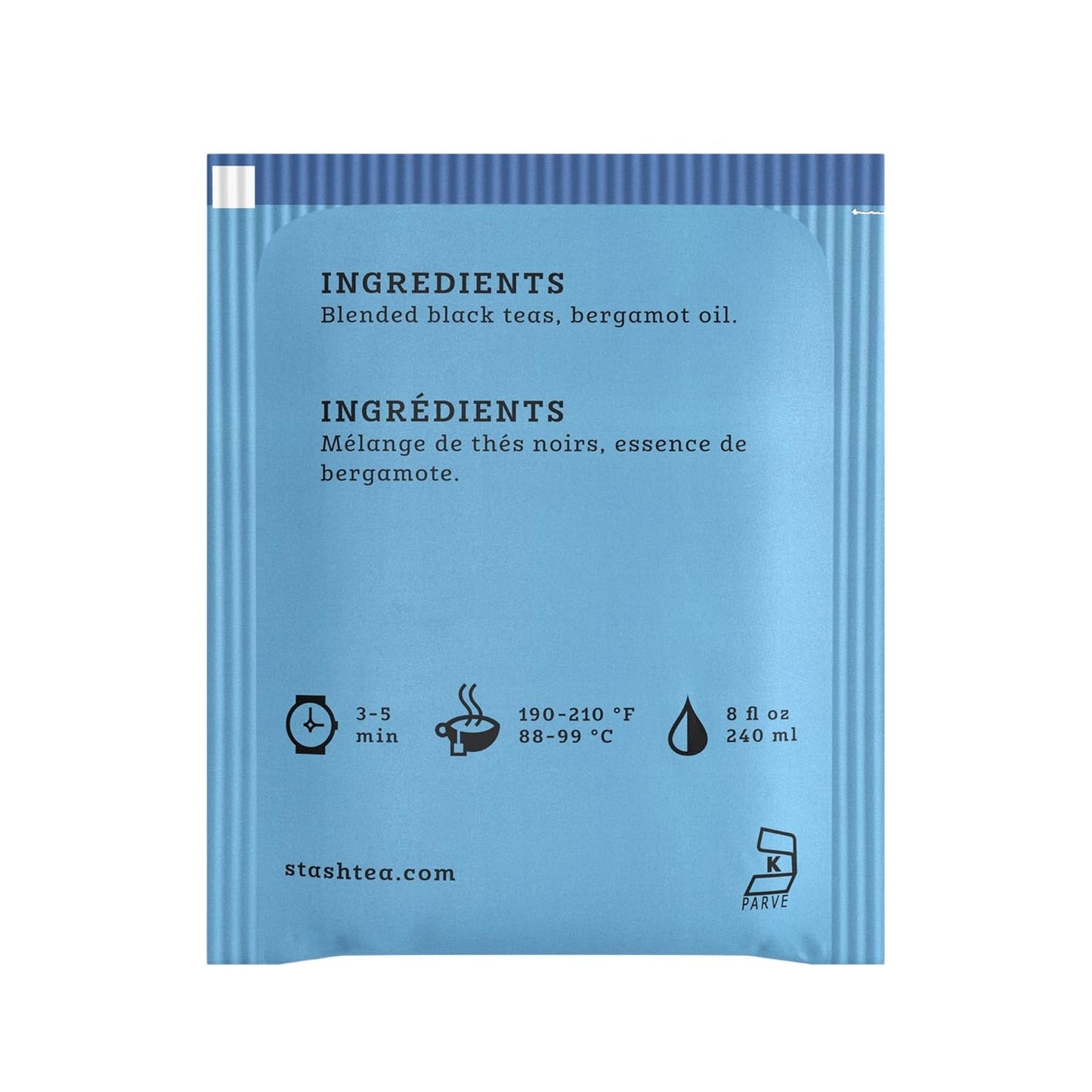 Stash Tea Double Bergamot Earl Grey Black Tea - Caffeinated, Non-GMO Project Verified Premium Tea with No Artificial Ingredients, 18 Count (Pack of 6) - 108 Bags Total