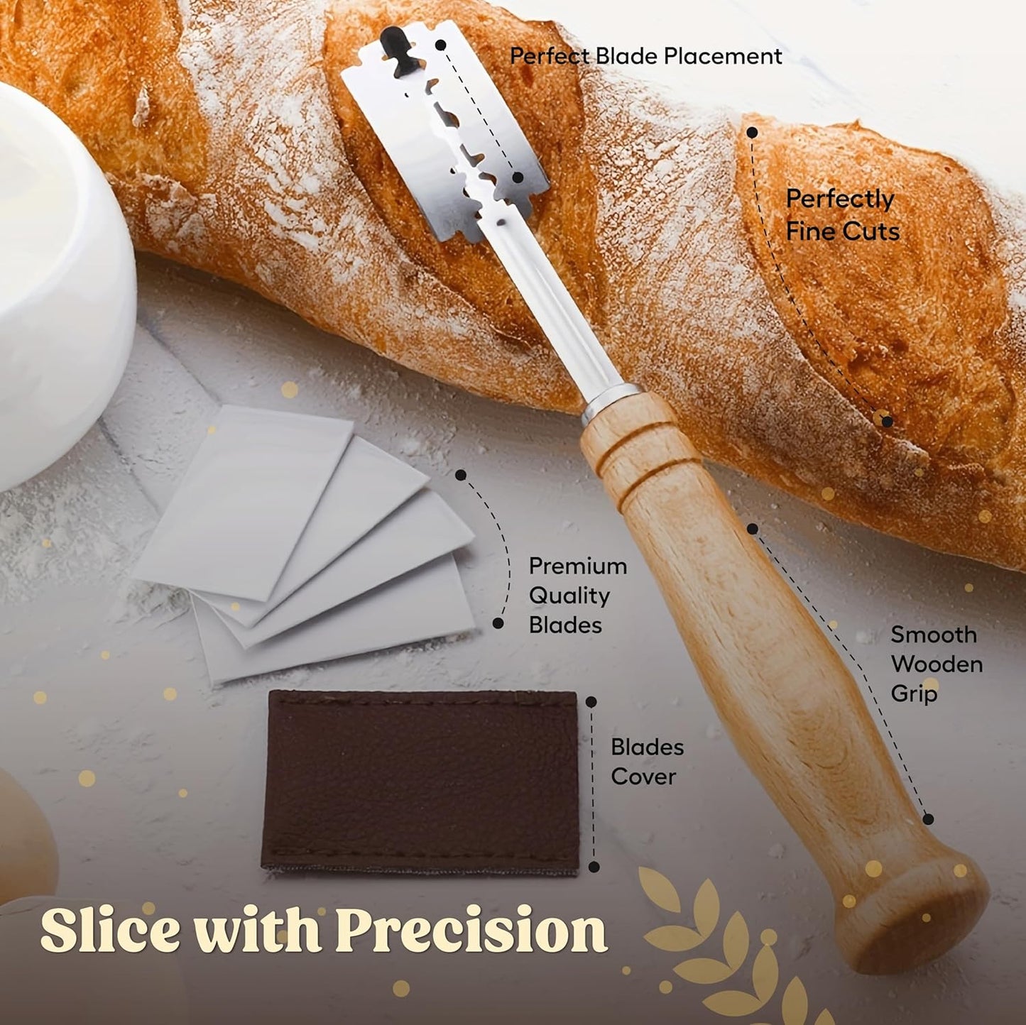 Sourdough Bread Proofing Basket Set – 9 inch Round Oval Banneton Baskets with Bread Lame, Dough Whisk, Scraper & Liners – Bread Making Kit & Sourdough Starter Supplies