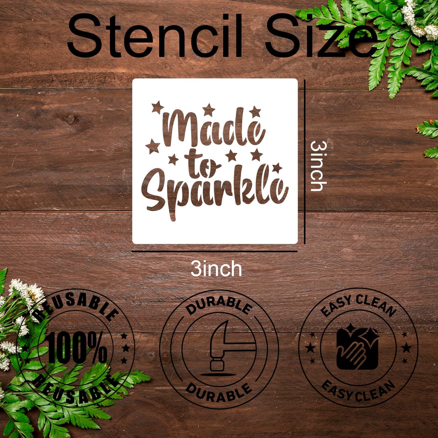 Baby Shower Stencils for Onesies Reusable 3” Baby Stencils for Crafts Fabric Clothes Bibs