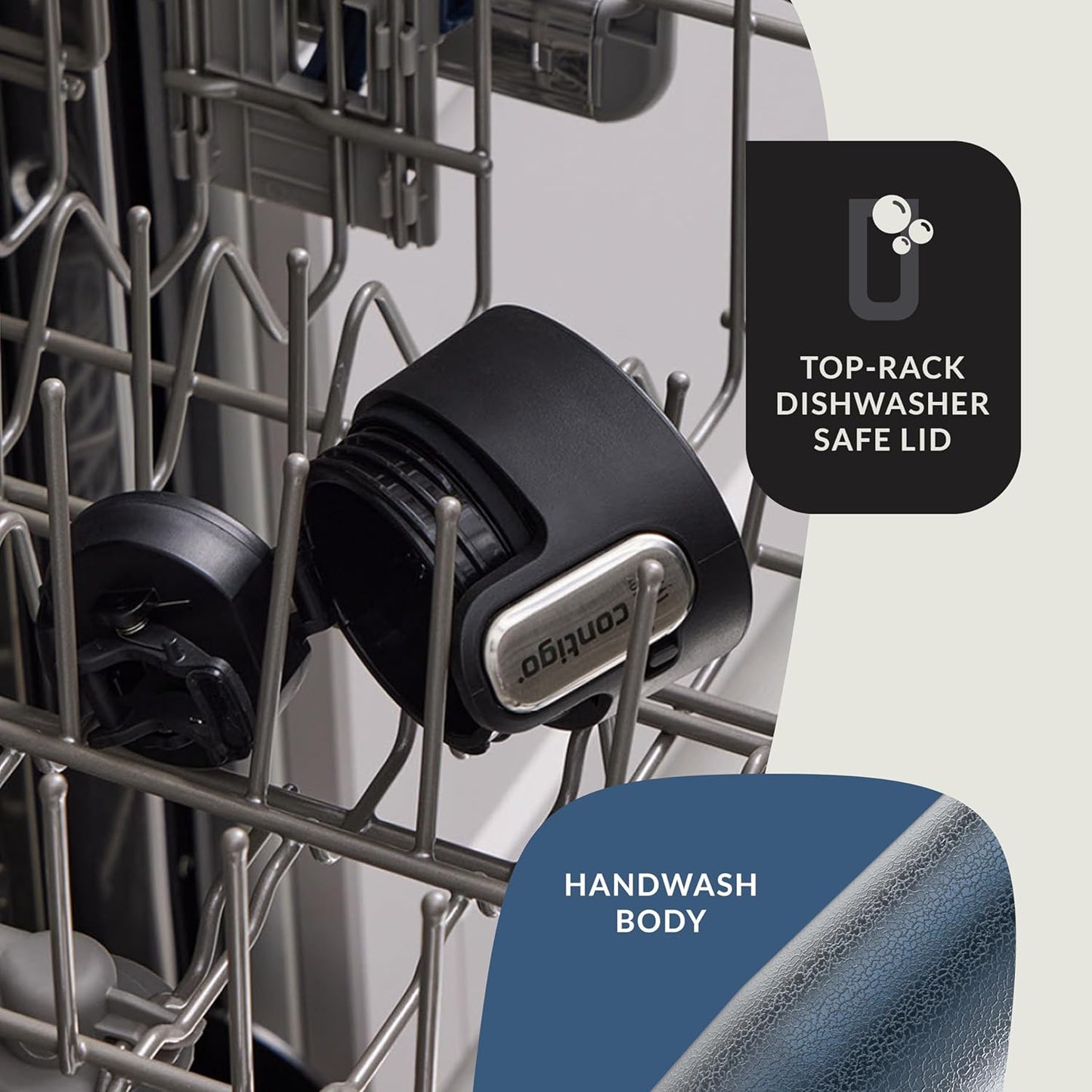 Contigo AUTOSEAL West Loop Vacuum-Insulated Stainless Steel Travel Mug with Easy-Clean Lid 20 oz 2-Pack Crystal Blueberry; Crystal Sake