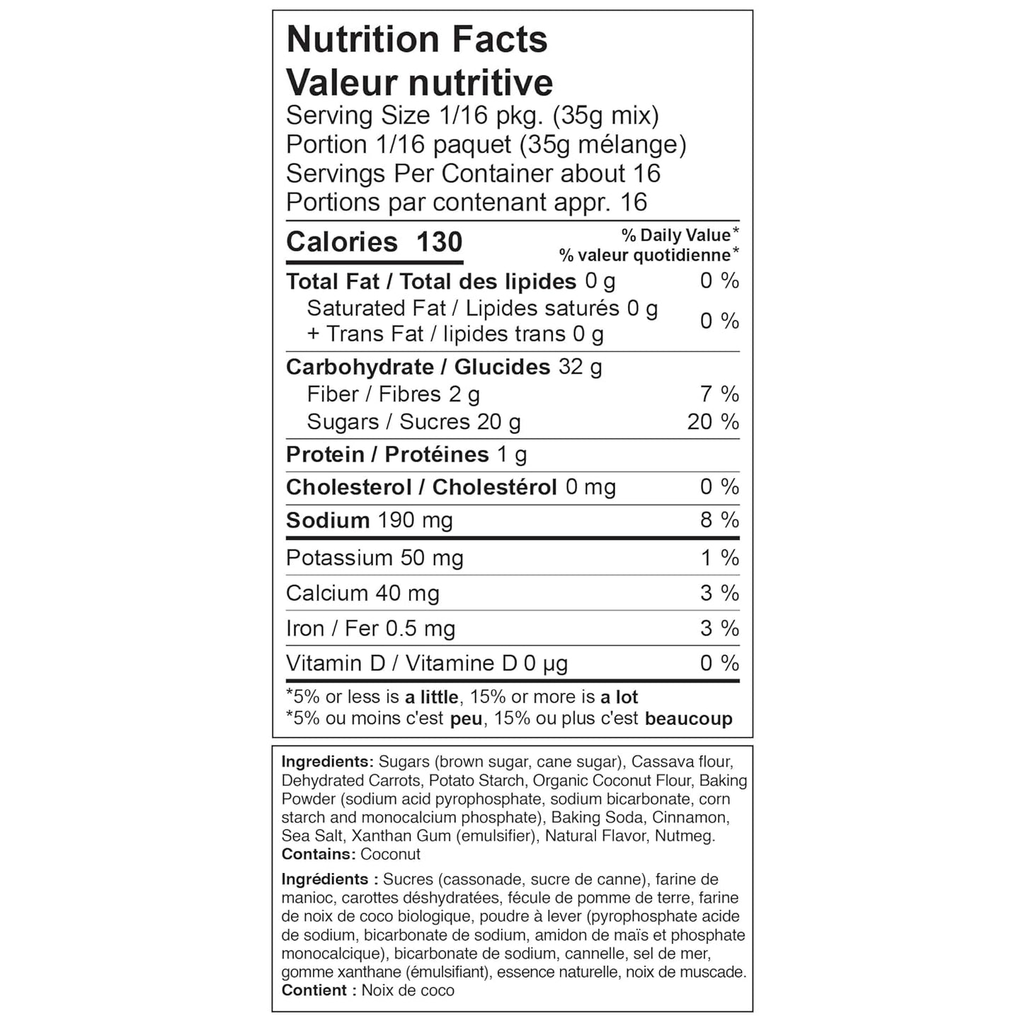 XO Baking Co. Gluten Free Carrot Cake Gourmet Cake Mix; Contains Real Carrots; Non-GMO; Kosher; Rice Free; Soy Free; Dairy Free; Peanut Free; No Preservatives; No Artificial Flavors or Colors, 6-Pack