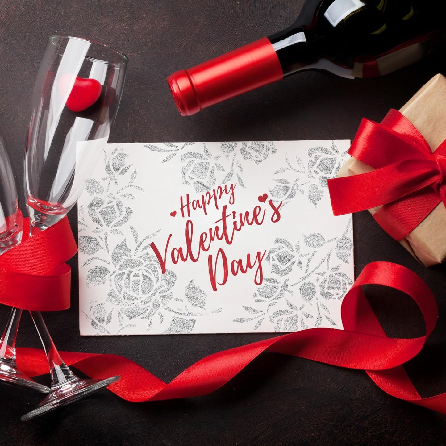 NAKLEO DIY Reusable Plastic Stencil - 30x42cm / 11.7” x 16.5” - Rose Flower Ornament - Art Craft Wall Painting Pattern Template Scrapbooking Decoupage - Fabric Furniture Wood