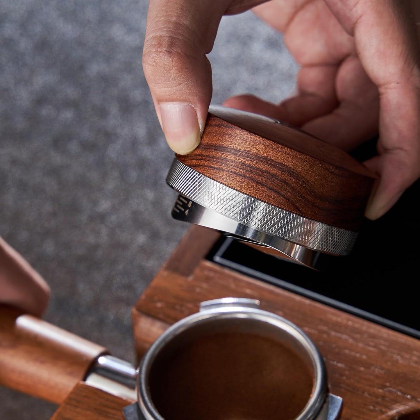 Professional Espresso Tool Set for La Pavoni - 51.5mm Calibrated Tamper, Wooden Coffee Distributor, and WDT Needle Tool - Perfect for Baristas and Coffee Aficionados