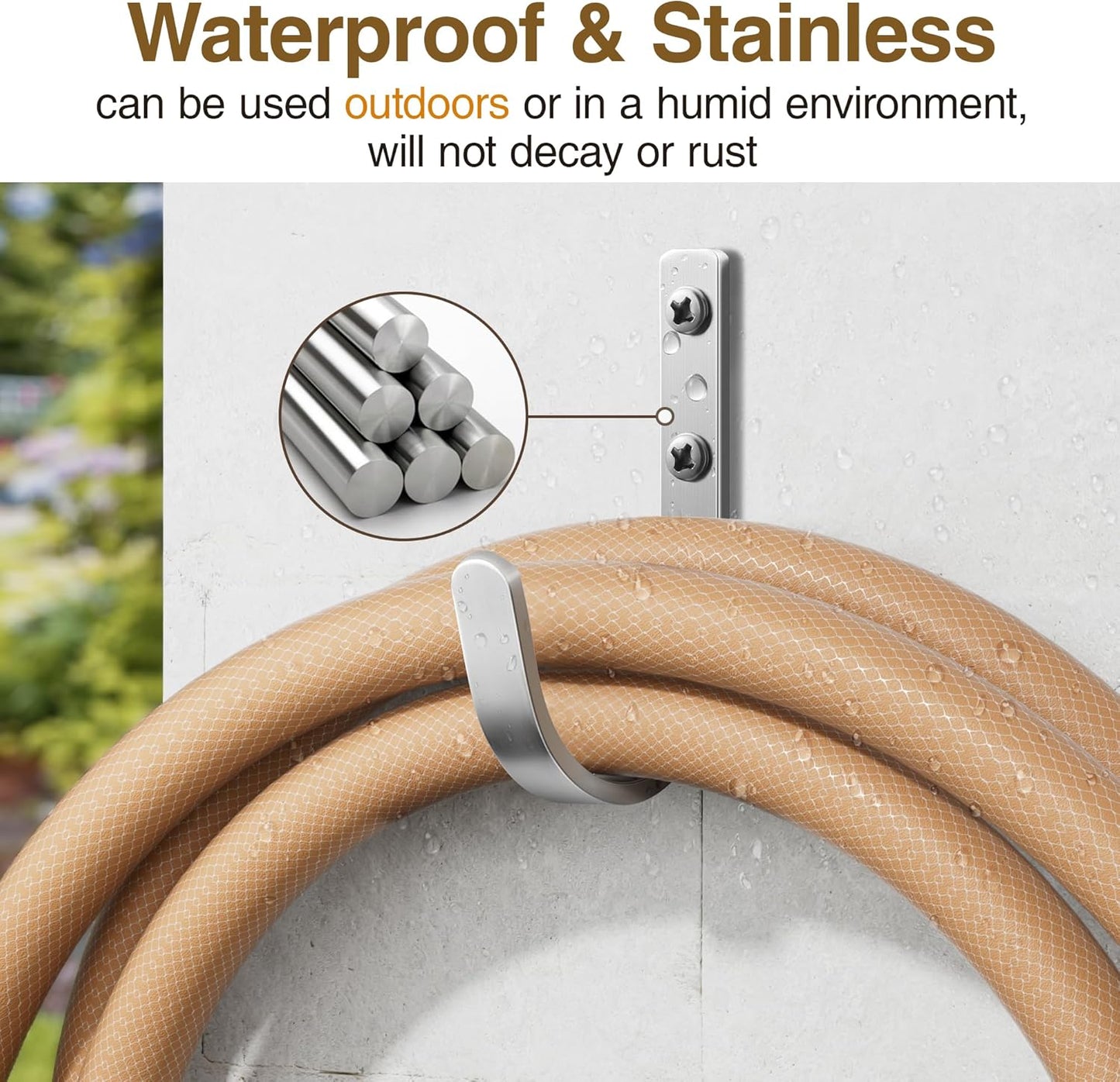 10-Pack Wall Hooks for Hanging Towel/Coat - 22LB Screw in Metal Hanger Wall Mount, for Outdoor, Closet, Door, Bathrooms, for Backpack, Robe, Silver