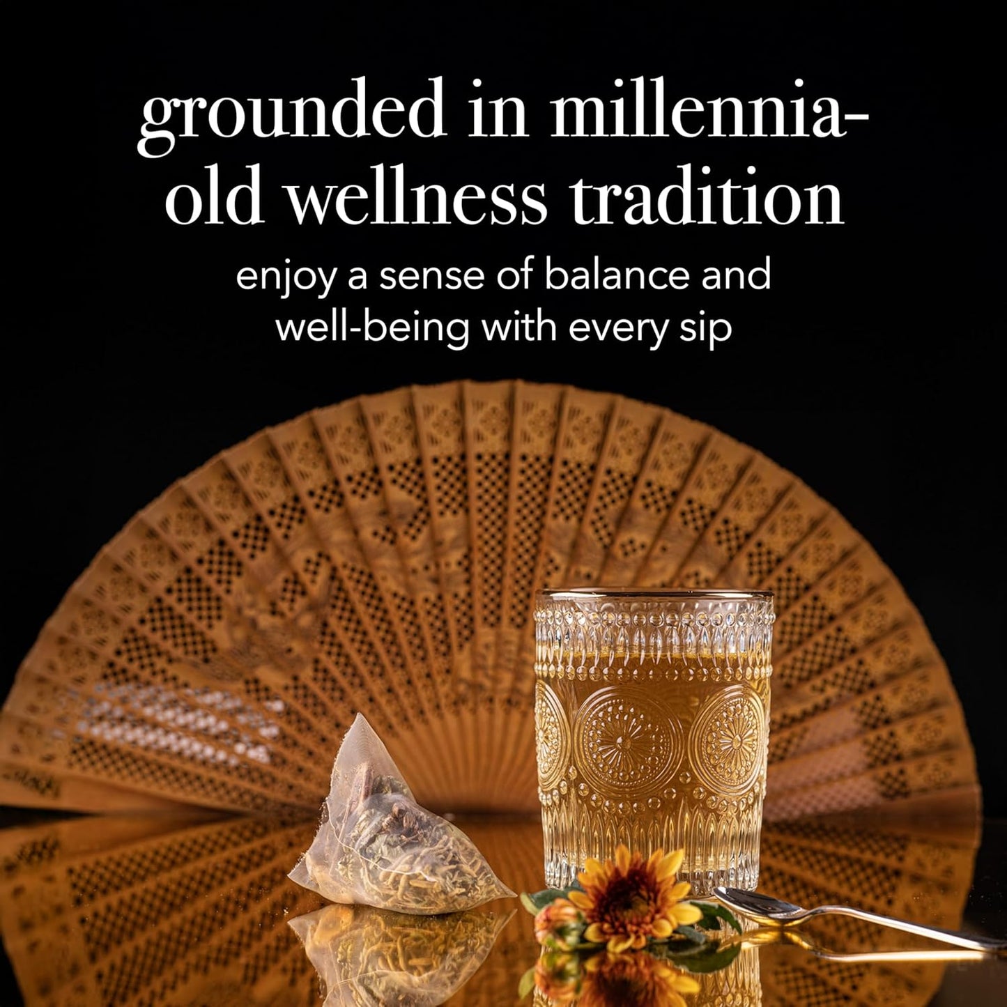 qìsane Honeysuckle Tea with Chinese Medicinal Plants - Dried Honeysuckle Flowers, Self Heal Spike, Lemon Verbena & Monkfruit to Help Support Detox & Ease Discomfort - 10 sachets (~30 cups)