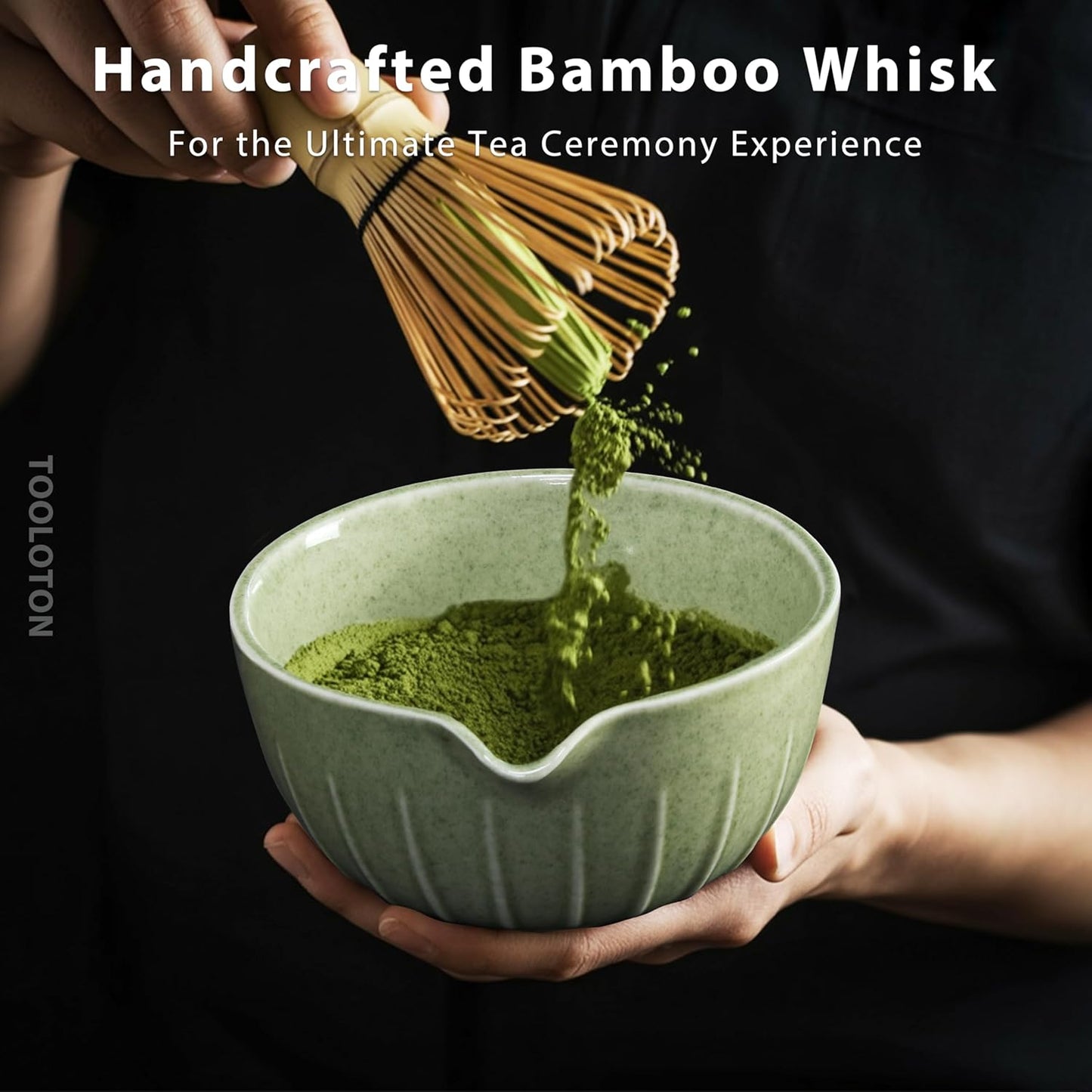 7 Pieces Matcha Whisk Set - Ceramic Matcha Kit with Bowl, Whisk, Holder, Bamboo Scoop, Rest, Sifter, and Tea Towel – Elegant Matcha Gift Set for Women