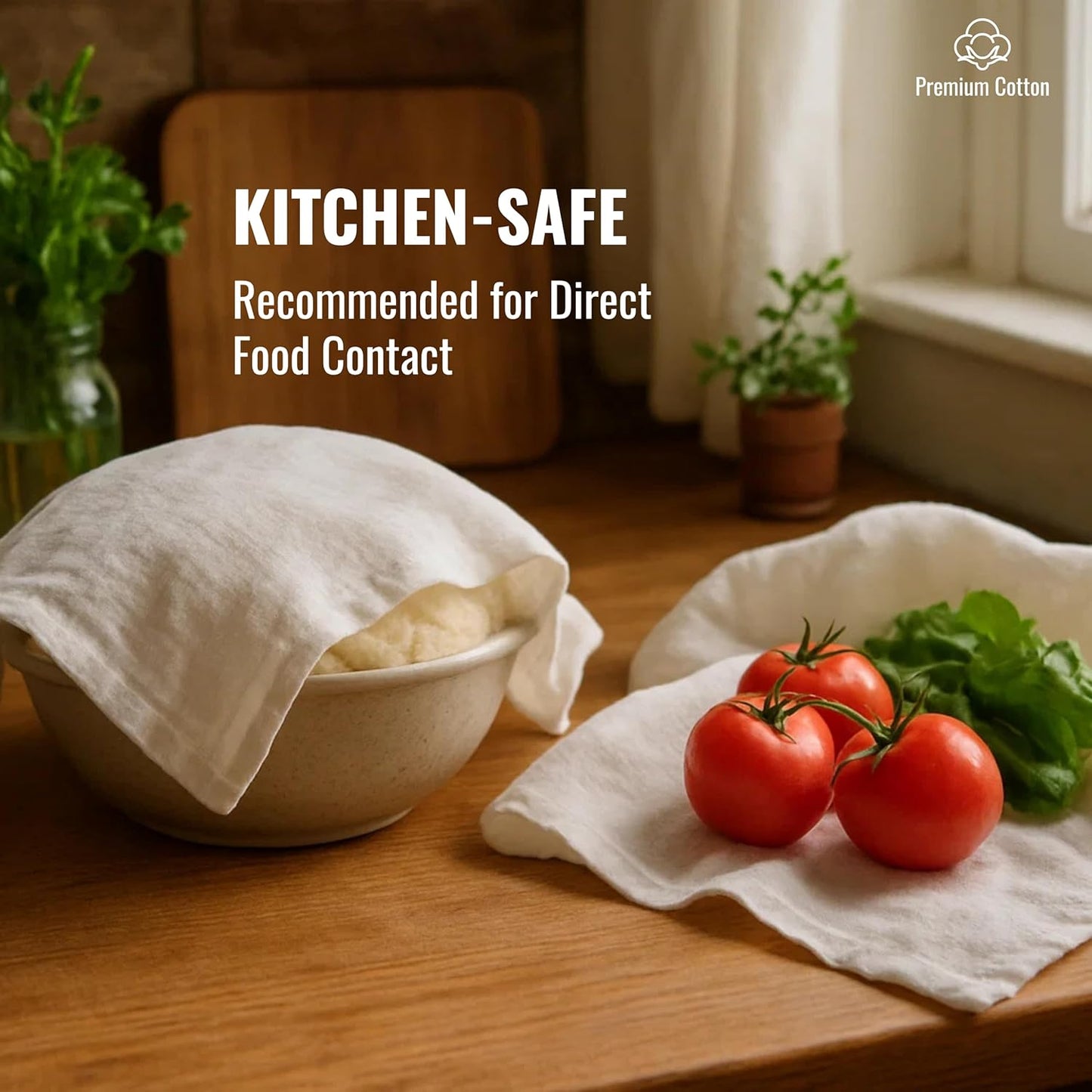 Dish Cloths Cotton| Kitchen Wash Cloth | Shop Towels Absorbent and Lint Free Flour Sack| Dishcloths for Kitchen Washing Dishes| Thick Absorbent Quick Dry Dish Rags | 4 Pack 13"x13" White