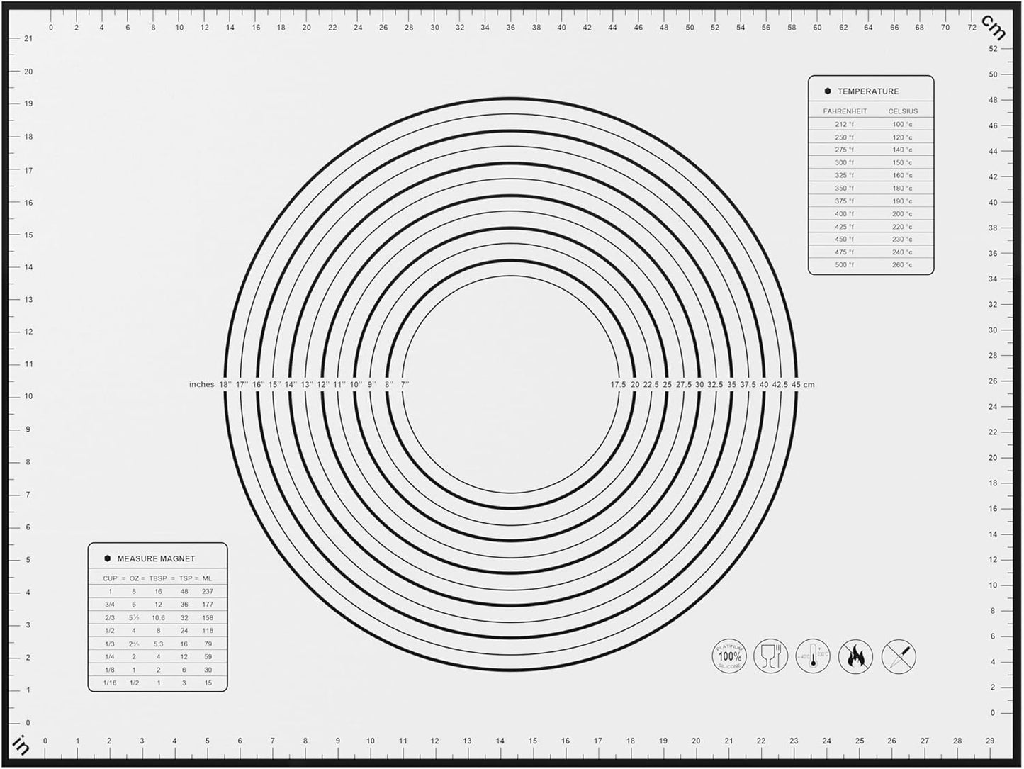 BlueBark 1 PCS - 24"L x 24"W Non-stick Silicone Baking Mat for Pastry & Dough, Sourdough Bread Making Tools, Kitchen Counter, Cooking Enthusiasts