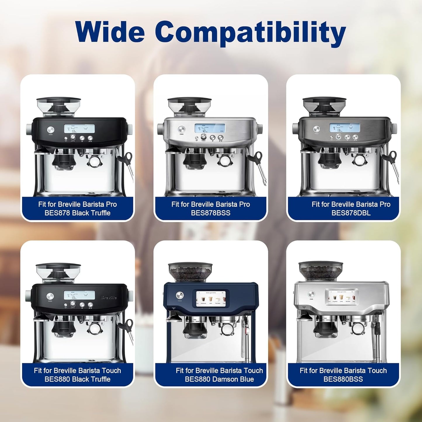 Replacement Water Filter for Breville Barista Touch Espresso Machine BES880, Barista Pro BES878, Oracle Touch BES990, Oracle BES980, Dual Boiler BES920 Bambino ClaroSwiss Sage by PETOX, 4 Pack