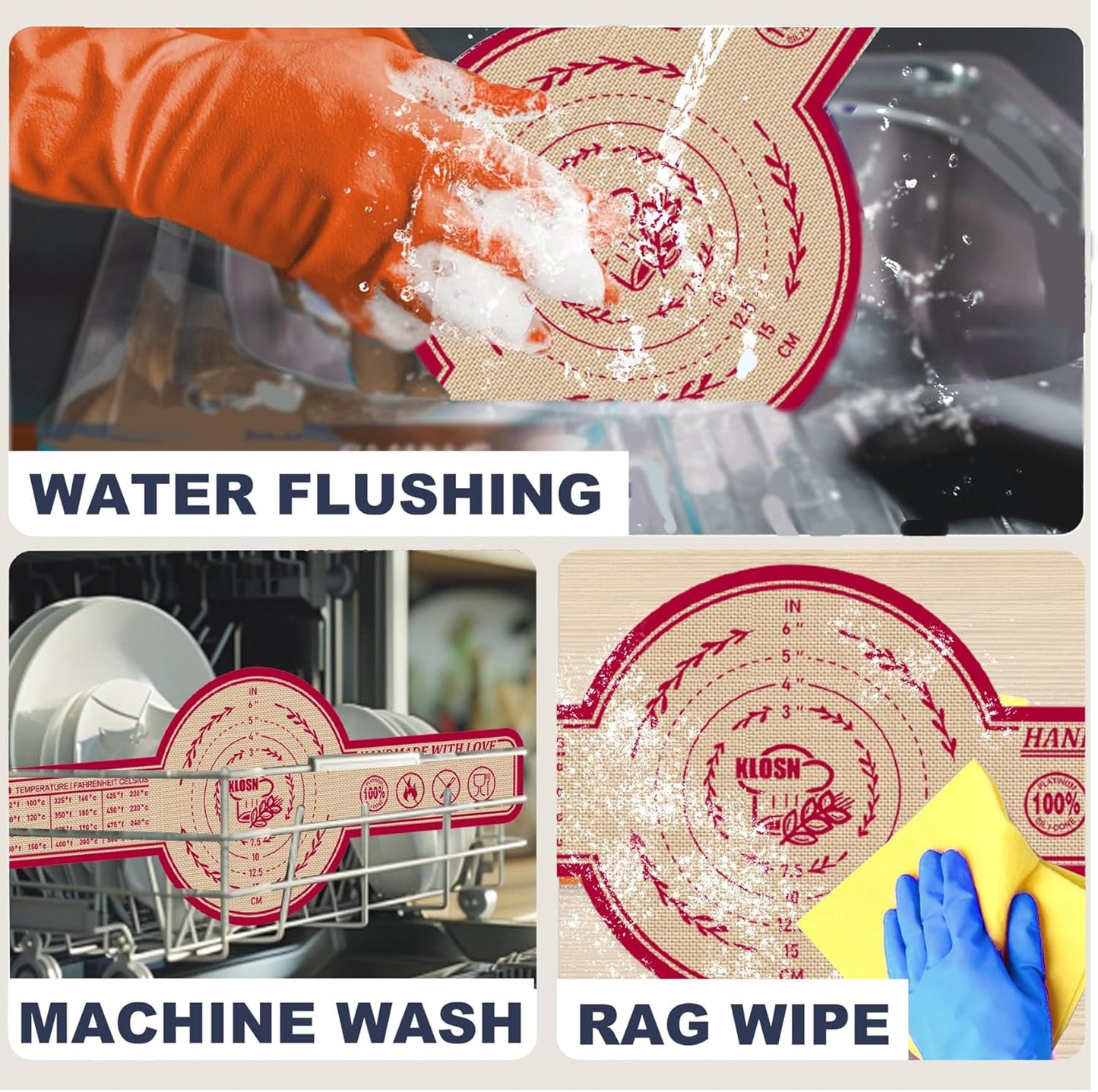 Silicone Bread Sling for Dutch Oven, 2 Pack (8" Round) – Non-Stick & 500°F Heat Resistant Sourdough Mat, Easy to Clean, Reusable Food-Grade Sourdough Slings – Fits 5 qt and up Dutch Ovens