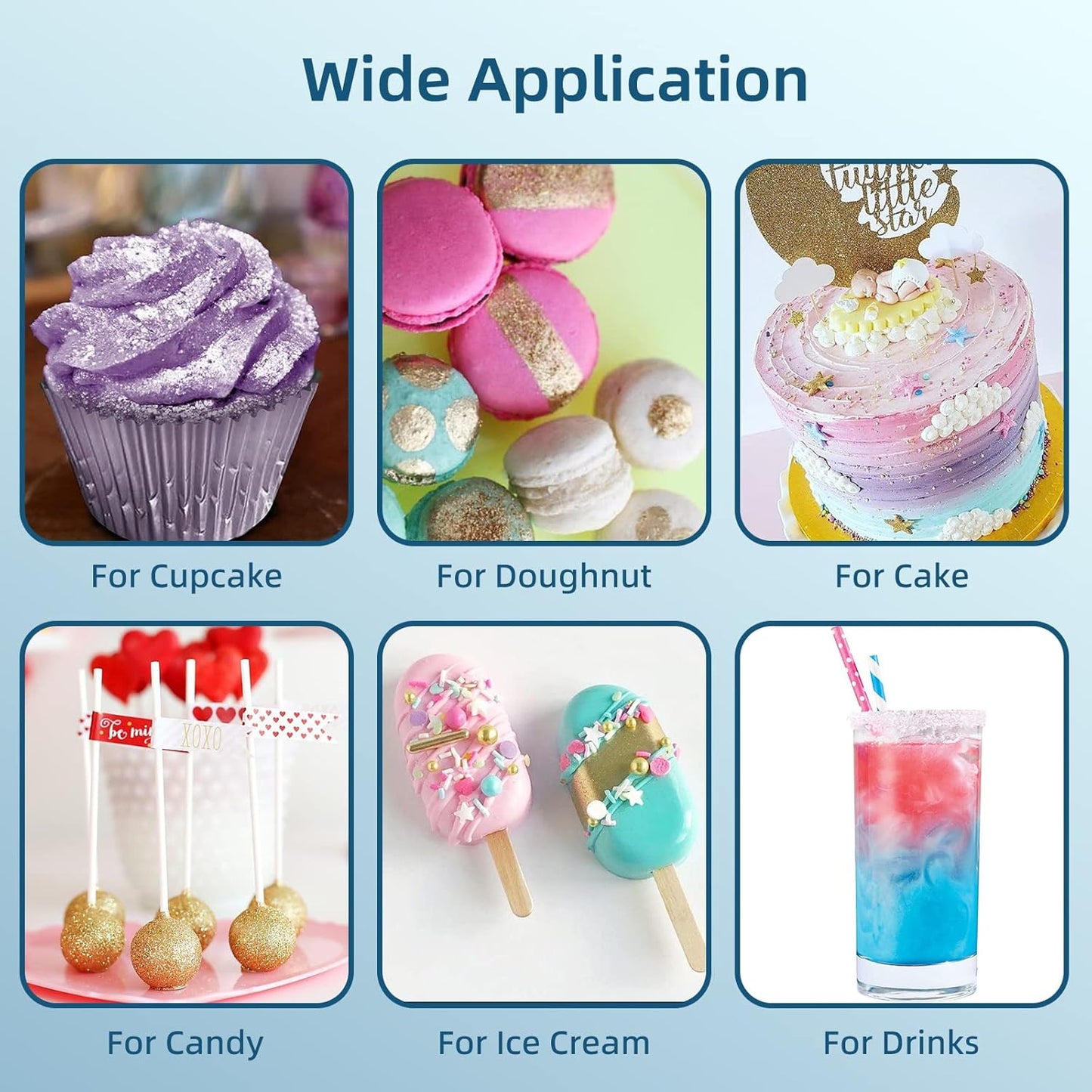 Edible Glitter - 10g Luster Dust Edible Food Grade Coloring Glitter for Cake Decorating, Baking, Drinks - Shimmer Dust Powder, Metallic Color Dusting Powder for Icing, Fondant, Candy, Cookie (Wine)