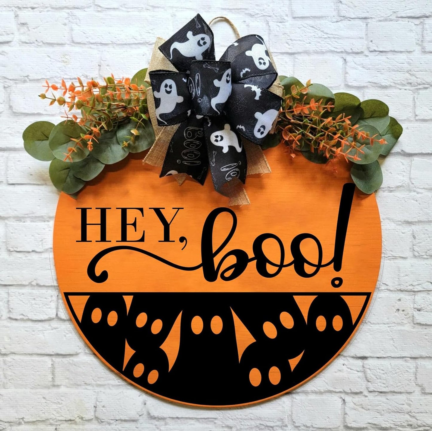 Halloween Stencils for Painting on Wood 12inch Large Halloween Stencil Hey Boo Witches Spider Bats Ghost Draw Templates for Porch Hanger Doormat Fabrics DIY Crafts Decor