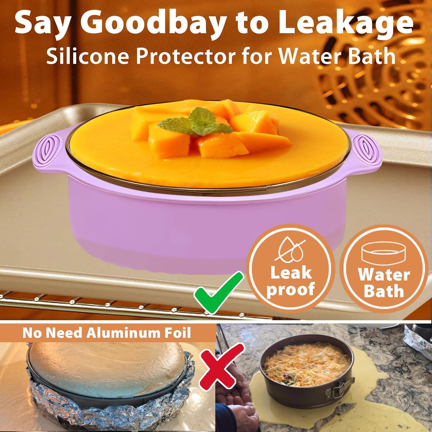 Springform Pan 9 Inch Nonstick Cheesecake Pan with Protector, Leakproof Spring Form Pan for Cheesecake, Round Cheese Cake Pans for Baking, 9 Inch Springform Cake Pan with 50Pcs Parchment Paper