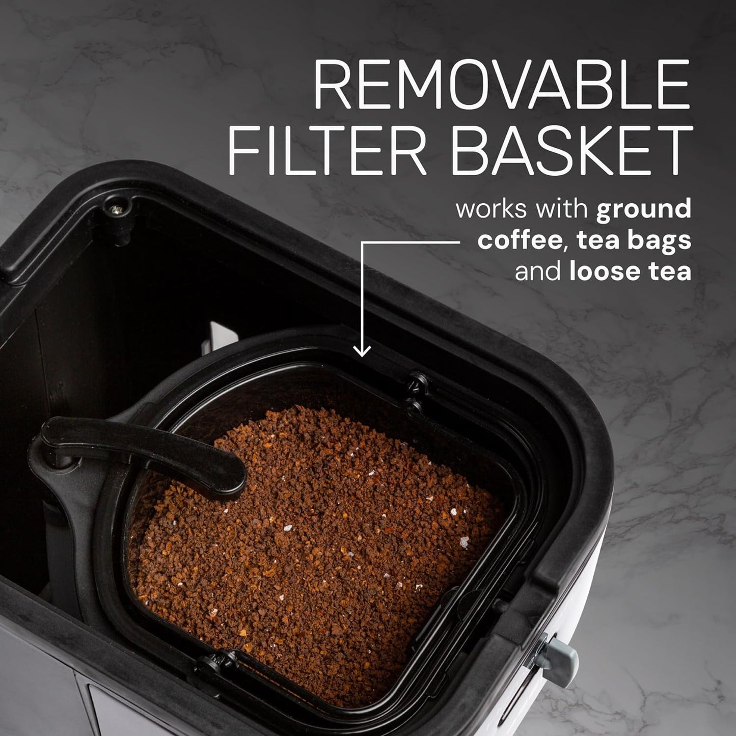 Homecraft 3-Quart Iced Coffee and Tea Maker with Filter Basket, Flavor Enhancer, Adjustable Brew Strength, Black