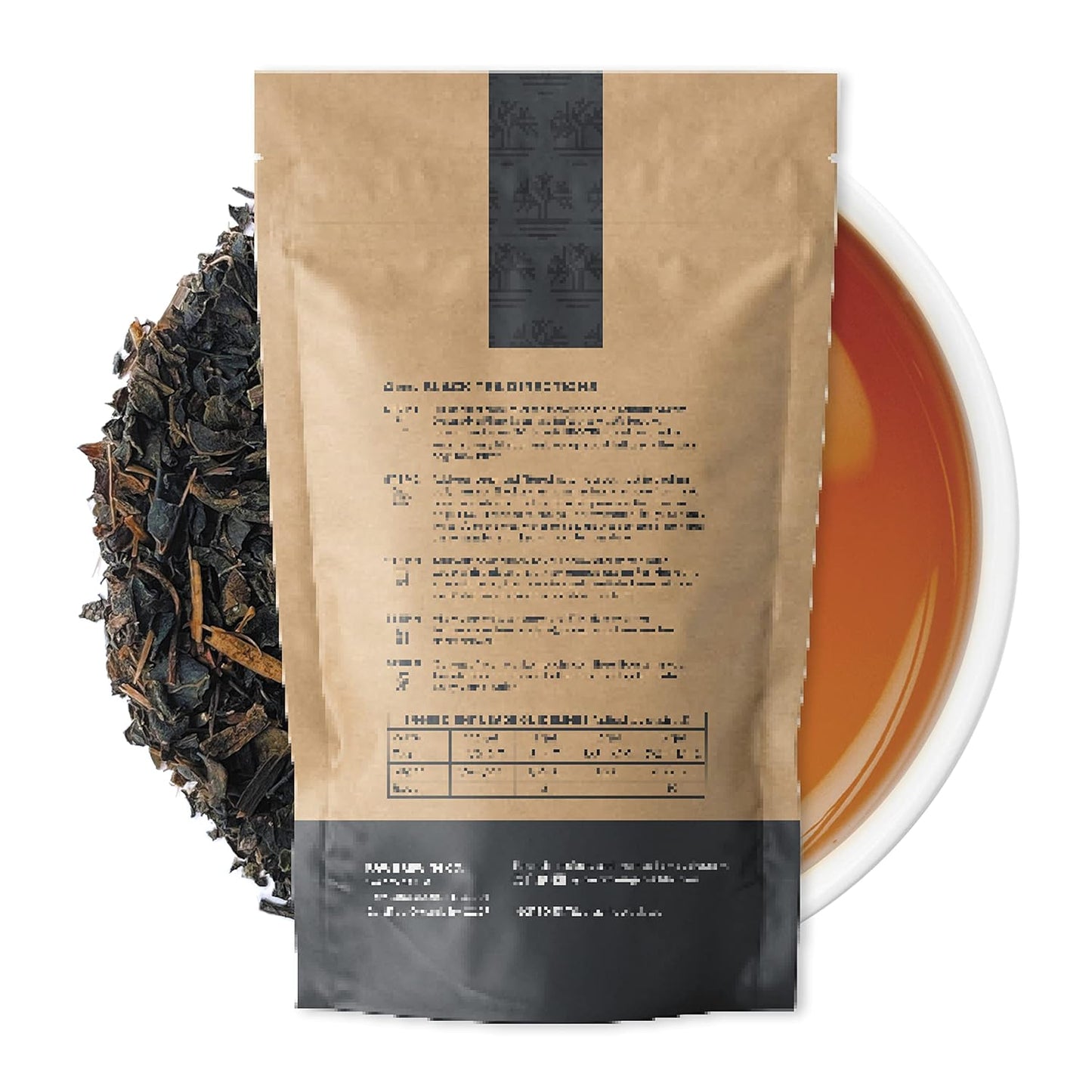 Kombucha.com Certified Organic Loose Leaf Tea - Kombucha Brewing Blends (Black Tea Blend, 8 Ounce, W/ 50 XL FILTER BAGS)