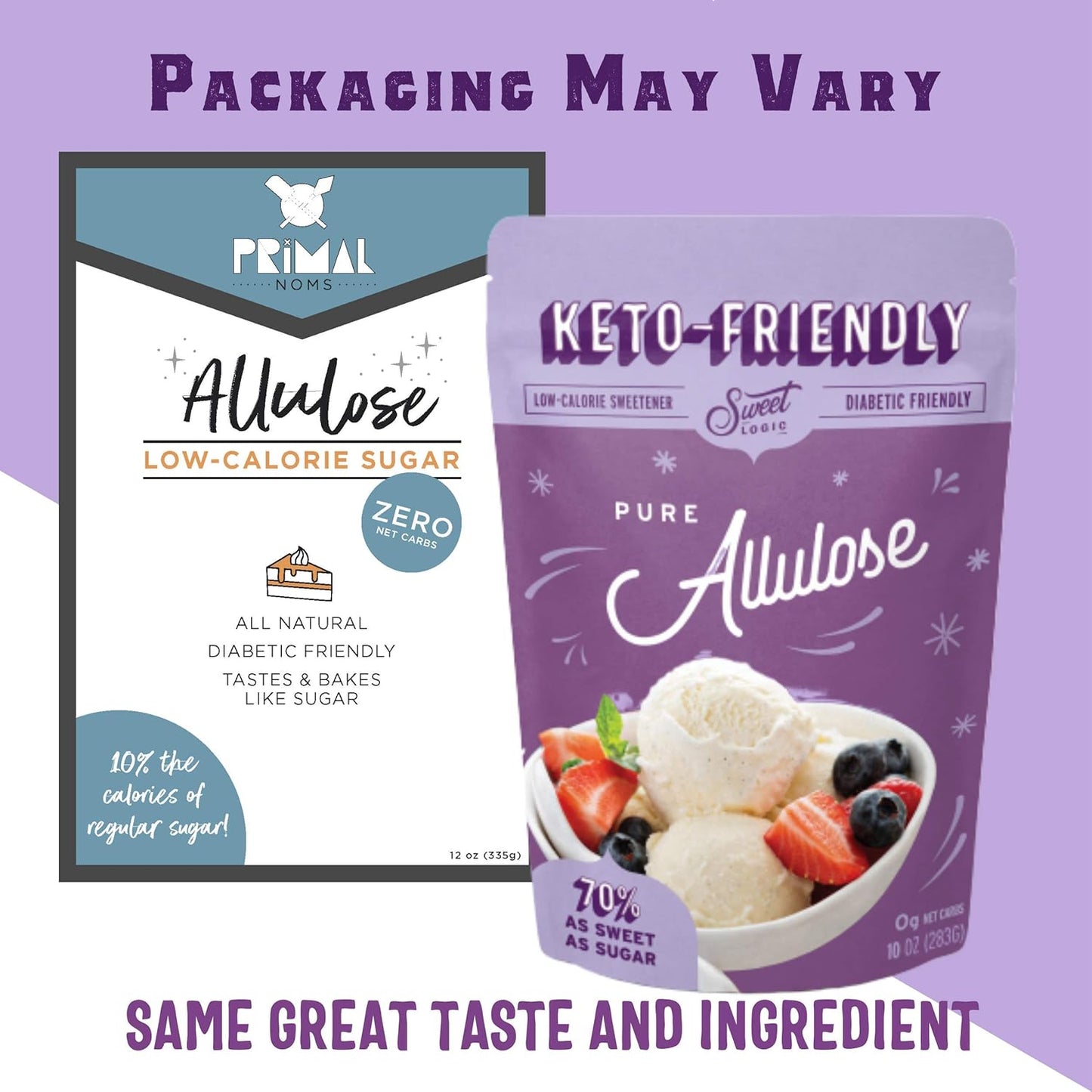 Sweet Logic Keto Baking Mix - Pure Allulose - Gluten-Free - Dairy Free - Diabetic-Friendly All Natural - Allulose - Stevia - Low Sugar - Low Carbs - Quick 20-Minute Prep (0 Net Carbs Per Serving)
